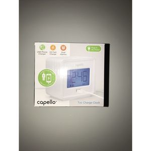 Capello - Dual Alarm Clock with USB